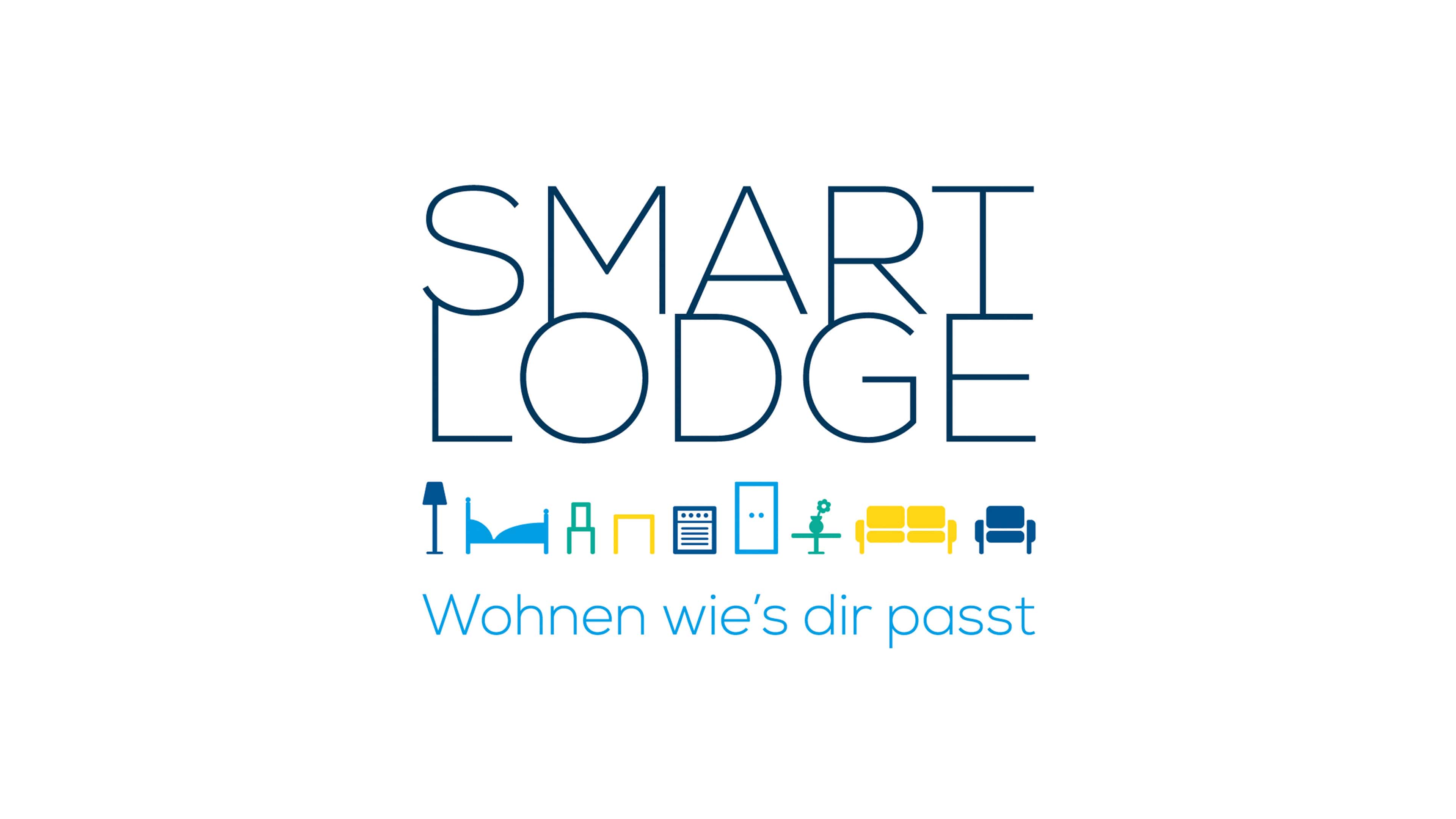 Smartlodge Logo mit verschiedenen Icons
