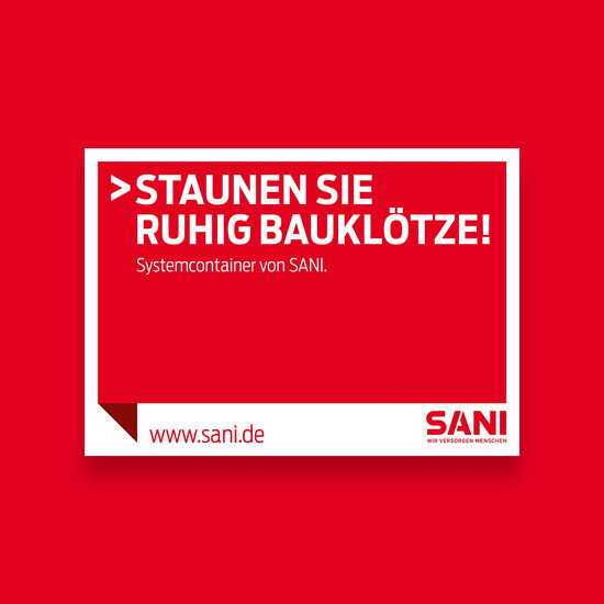 Rote Werbekachel von Sani