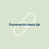 Blaue URL frauenarzt-raetz.de vor grünem Hintergrund