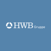 HWB Logo auf blauen Hintergrund