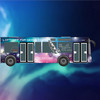 Bus mit Galaxie Sticker