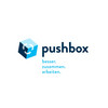Pushbox Logo mit blauer Box