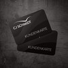 Zwei schwarze CJ Schmidt Kundenkarten