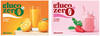 2 Grafiken von glucozero für die Säfte Orange und Erdbeere mit 0 % Glucose.