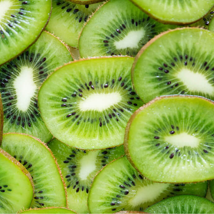 Viele grüne Kiwi Scheiben