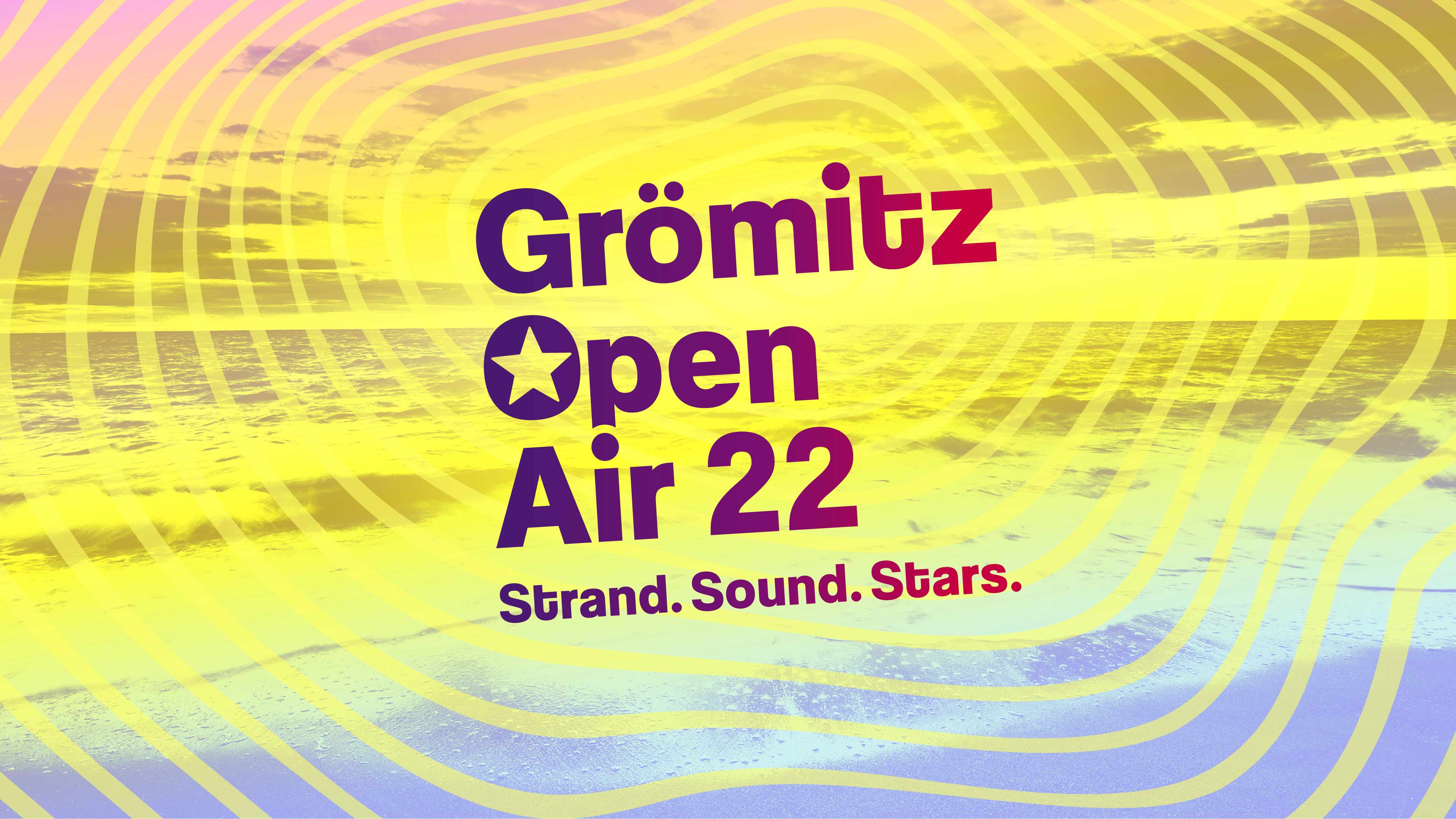 Rechteckiger Teaser Grömitz Open Air 22 Strand. Sound. Stars