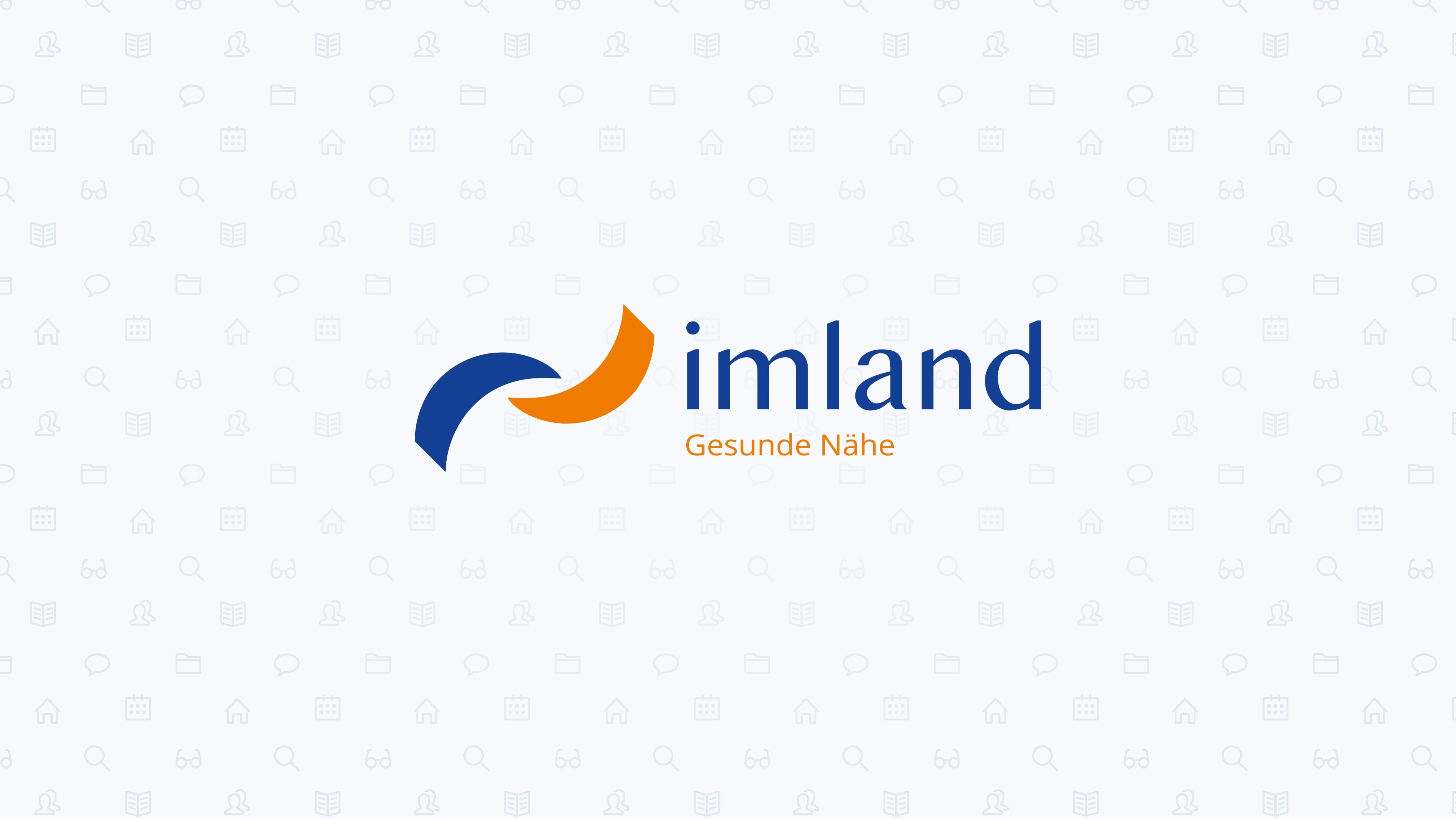 Blau orangenes Logo von Imland