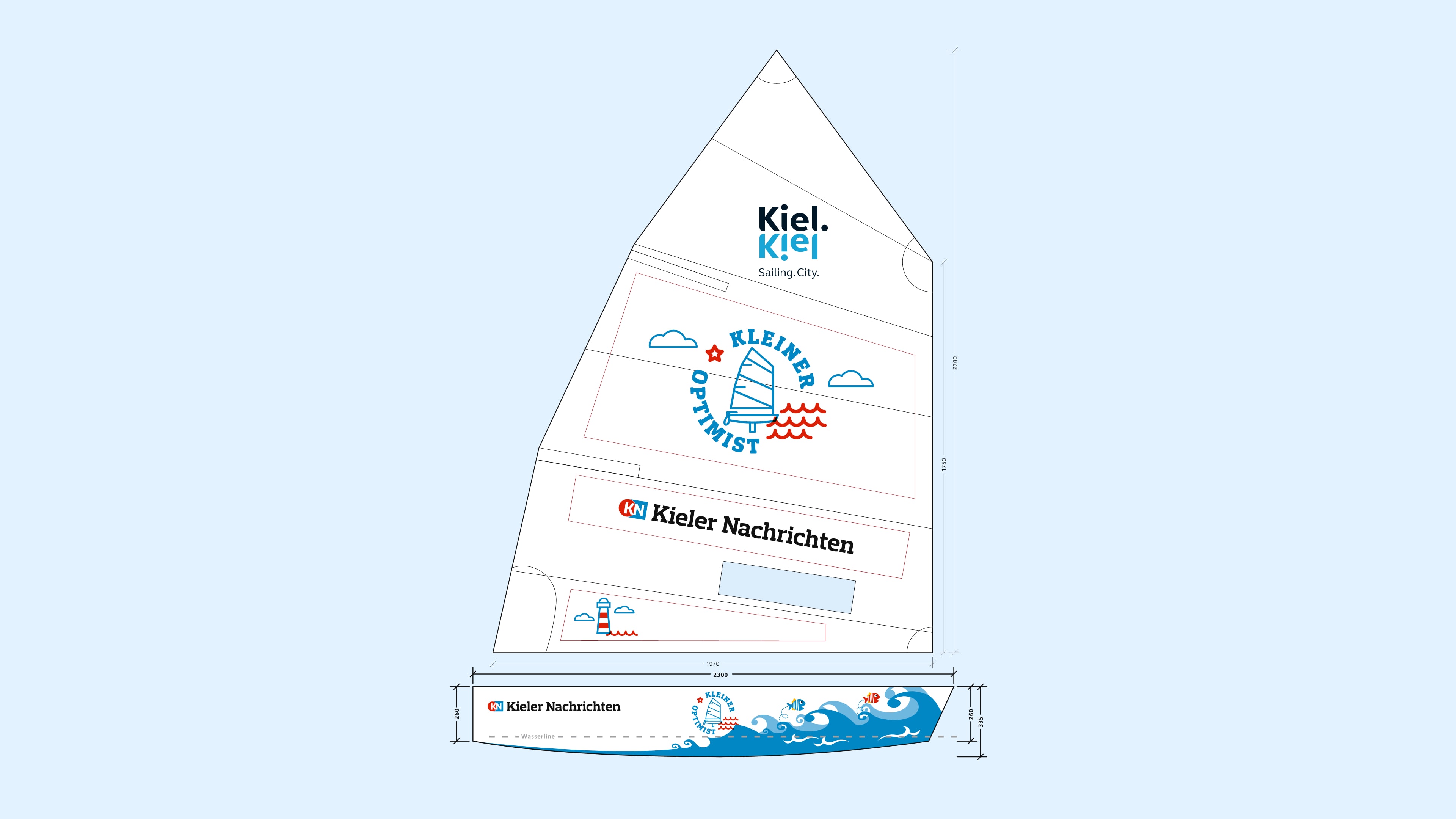 Illustriertes Segelboot von KN