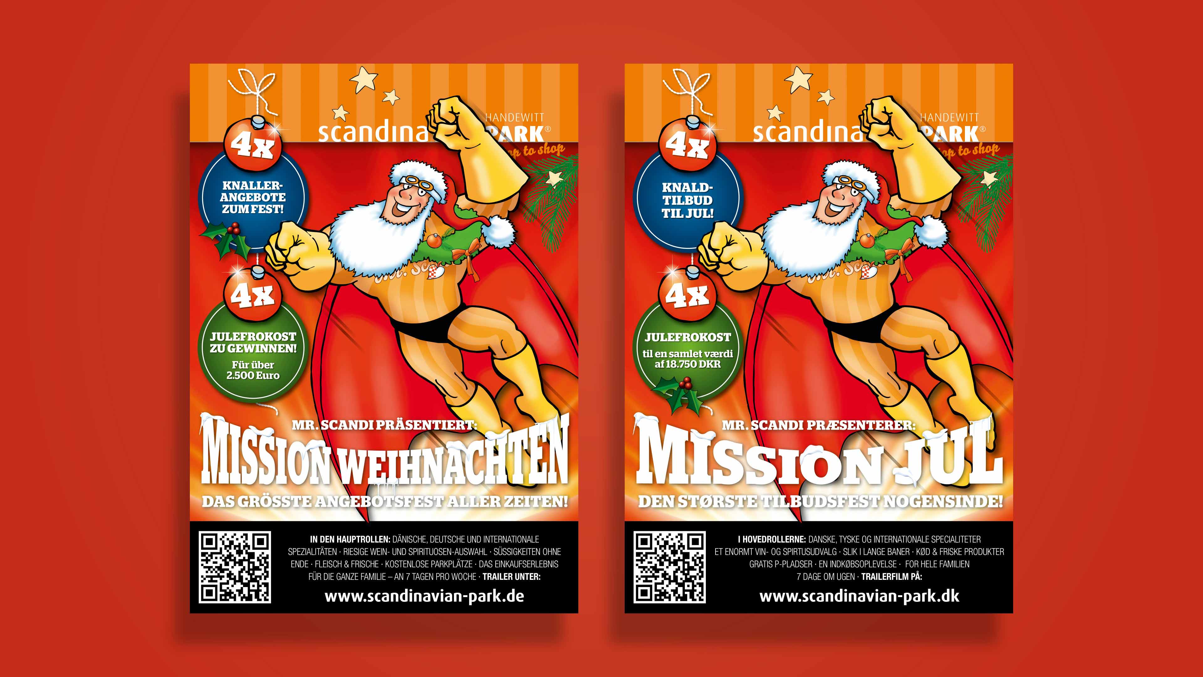 Zwei Scandipark Kataloge im weihnachtlichen Design