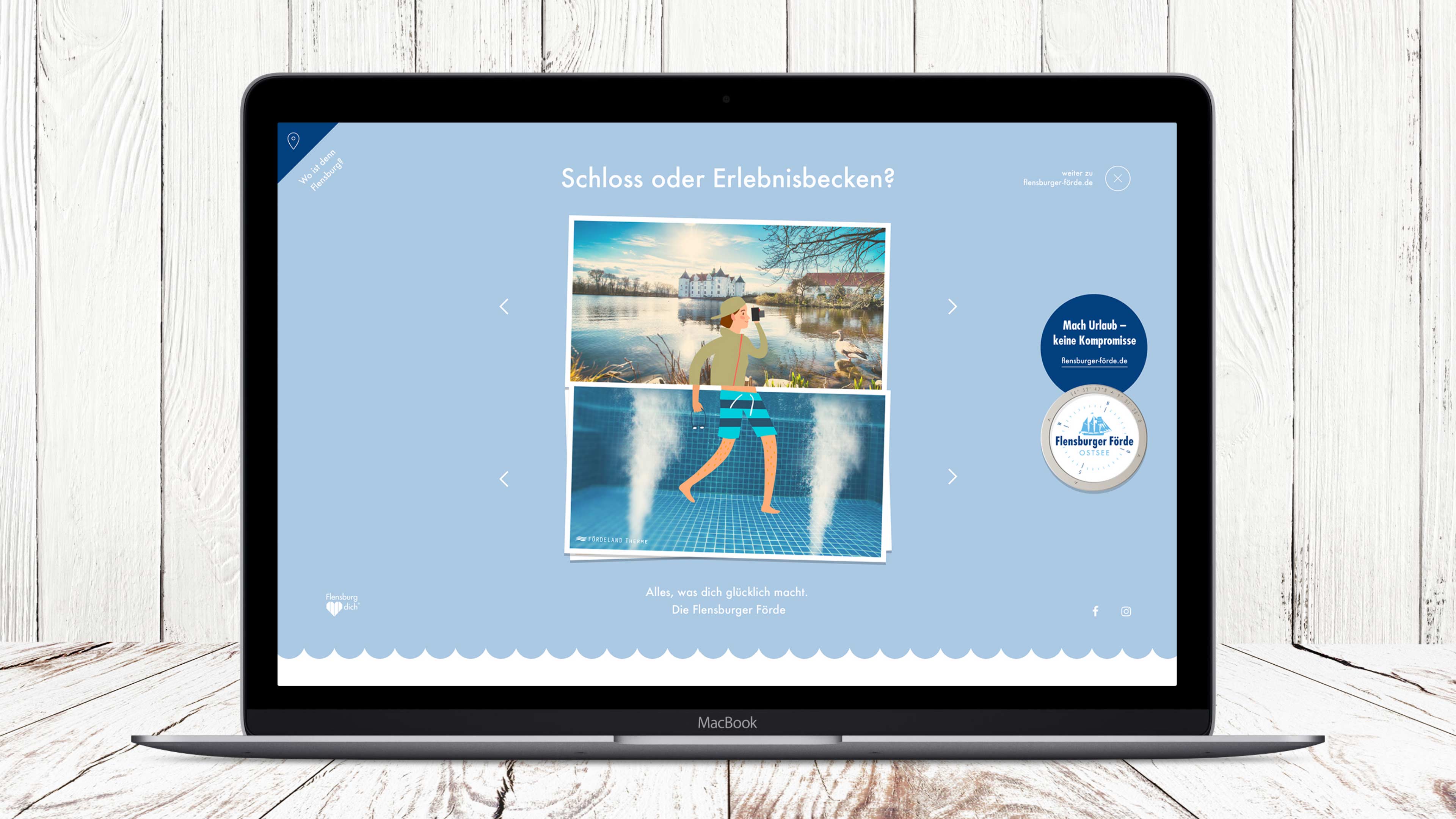 Unterseite der Flensburger Foerde Homepage