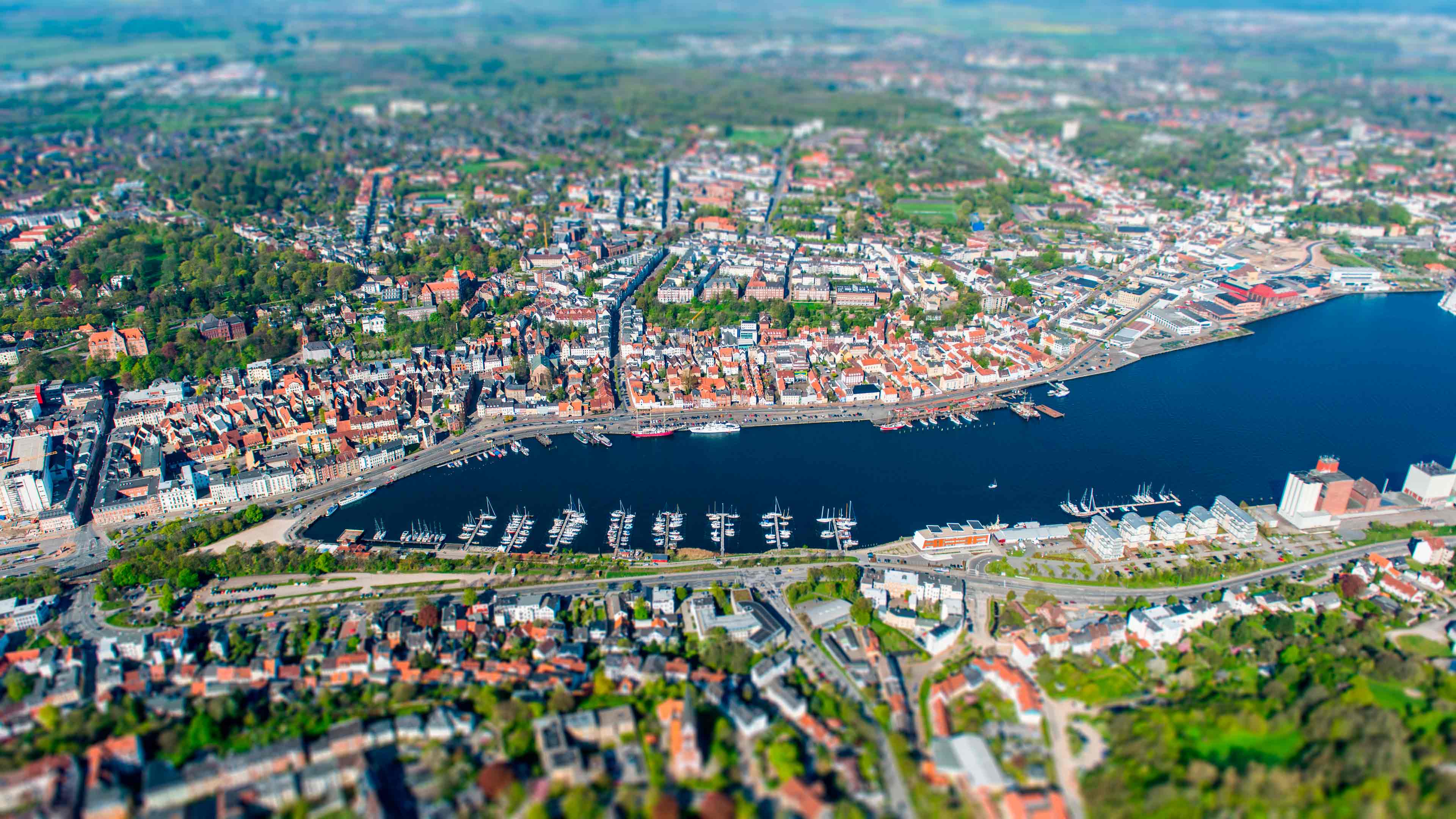 Luftbild von Flensburg