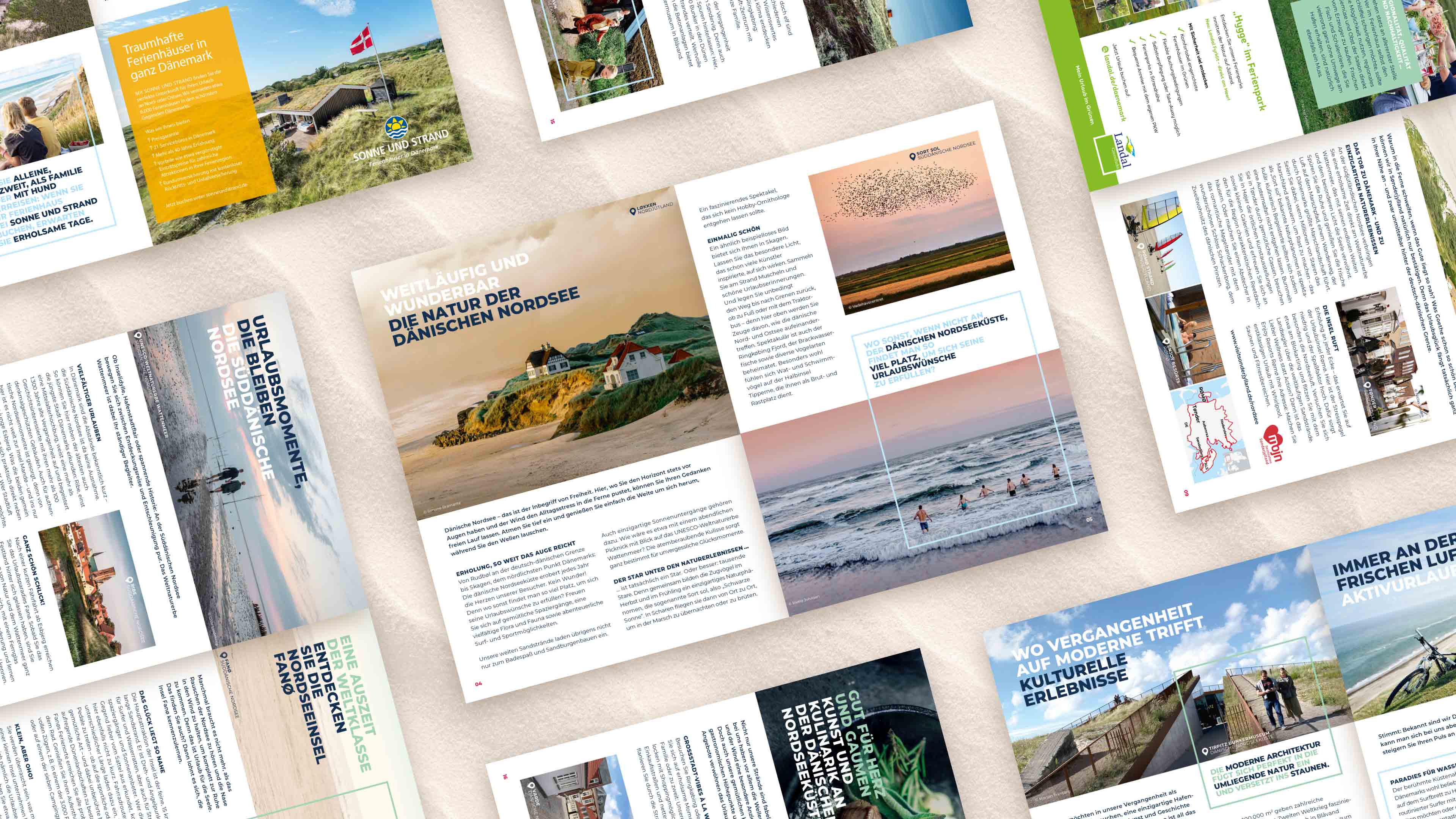 Mehrere Ansichten des Visitdenmark Ostsee Magazines