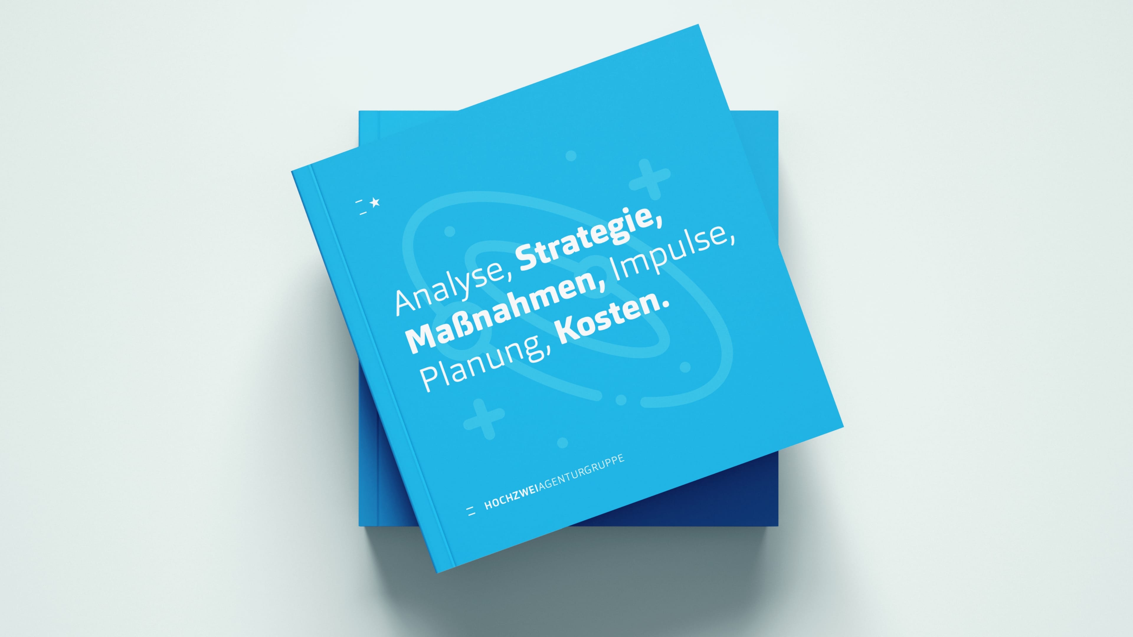 Dicke blaue Broschüre mit dem Titel Analyse, Strategie, Maßnahmen, Impulse, Planungen, Kosten