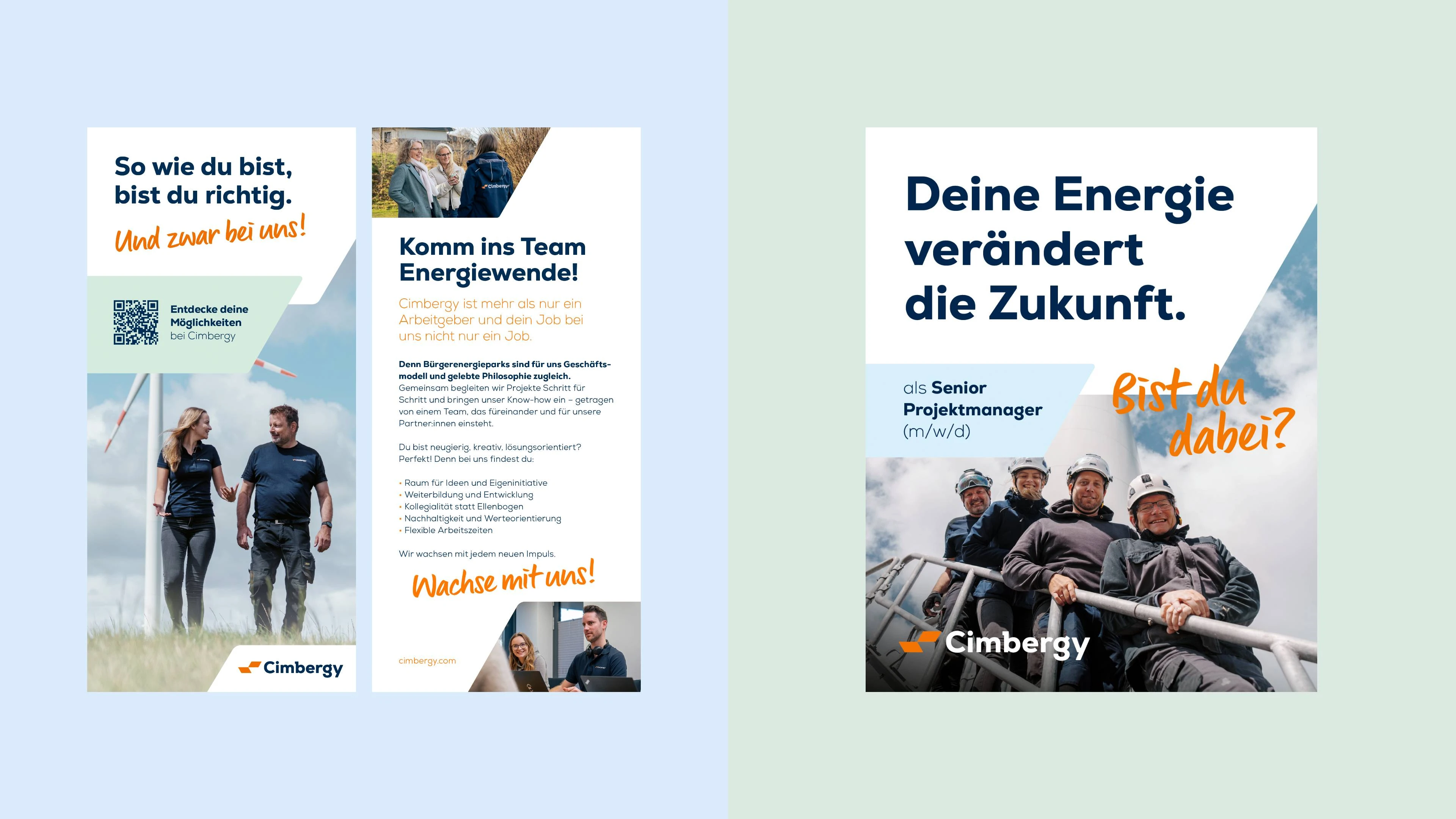 Screenshots von Cimbergy Stellenausschreibungen