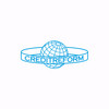 Blaues Logo mit Globus und Schriftband Creditreform vor weißem Hintergrund