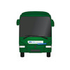 Grüner Bus in Frontansicht