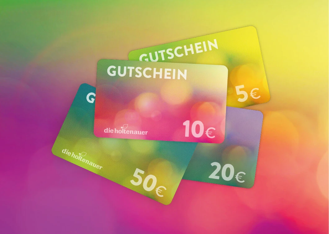 Bunte Gutscheine von die Holtenauer