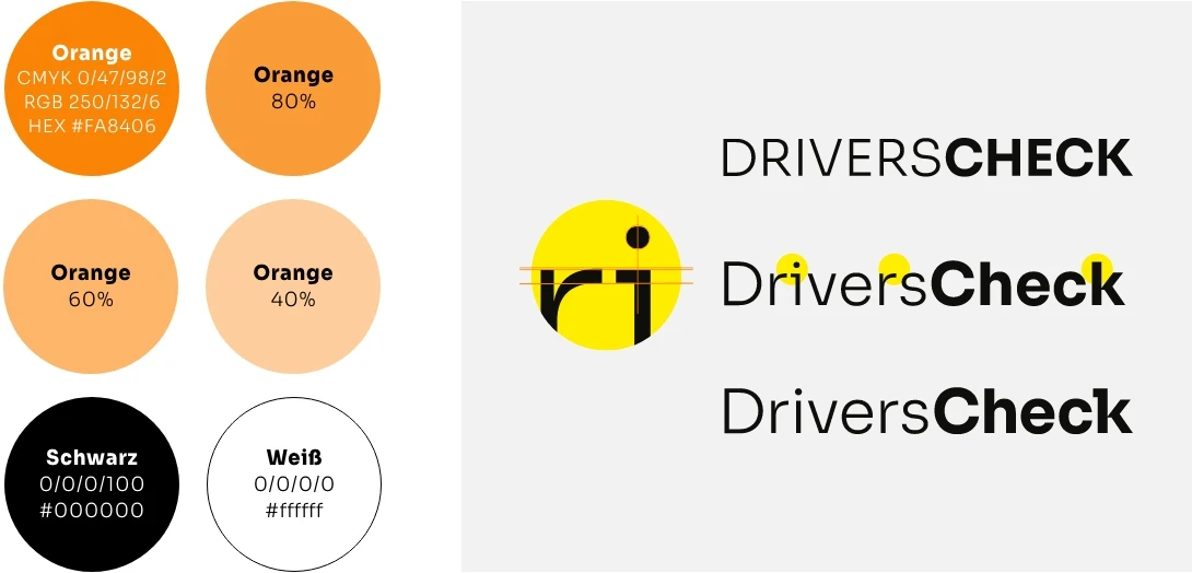 h2_driverscheck_teaser_03.jpg Übersicht über die verwendeten Farben und die Besonderheiten des Logos.