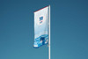 Weiße Fahne vom SBV am Fahnenmast