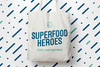 Jutebeutel mit Aufdruck von superfood heroes