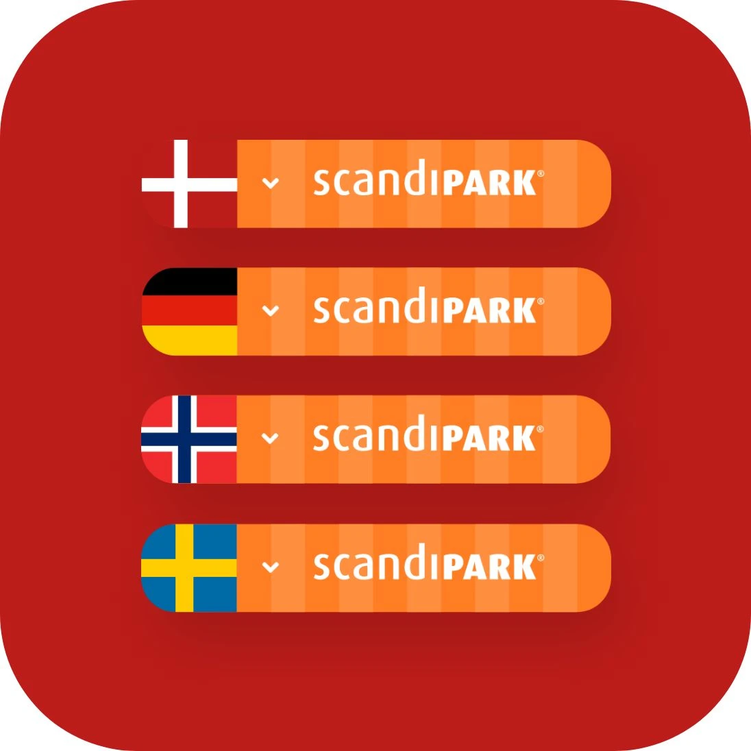 Die Sprachwähler der ScandiPark App