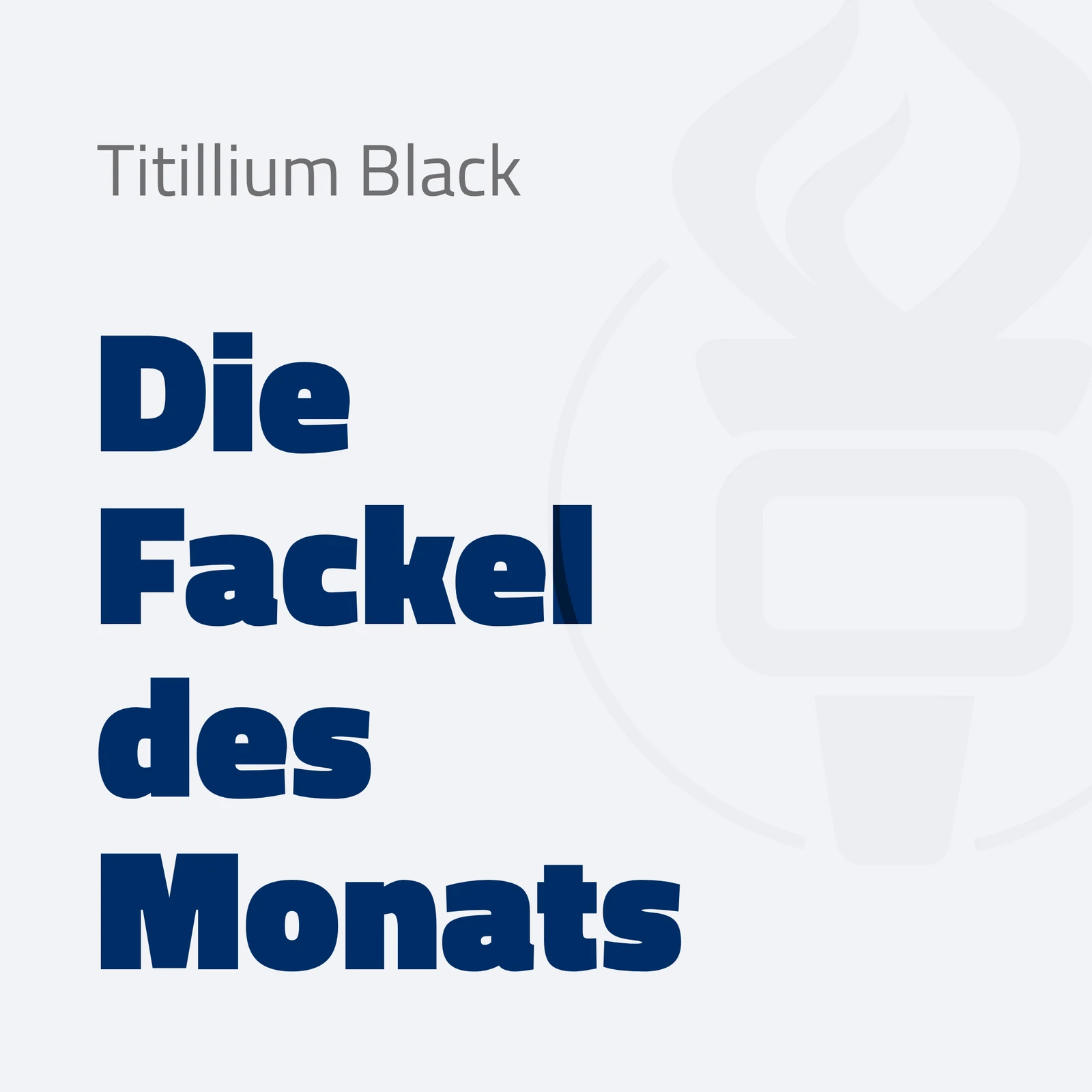  Blaue Schrift mit einer Fackel im Hintergrund