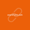 Weiße URL eversfrank.com vor orange Hintergrund