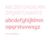 Pinkes Alphabet mit weißem Hintergrund