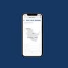 Smartphone zeigt Website und Standorte von Brock Müller Ziegenbein vor blauem Hintergrund