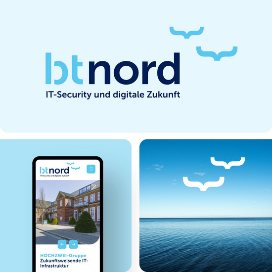 Logo mit Vögeln: bt nord – IT-Secruity und digitale Zukunft
