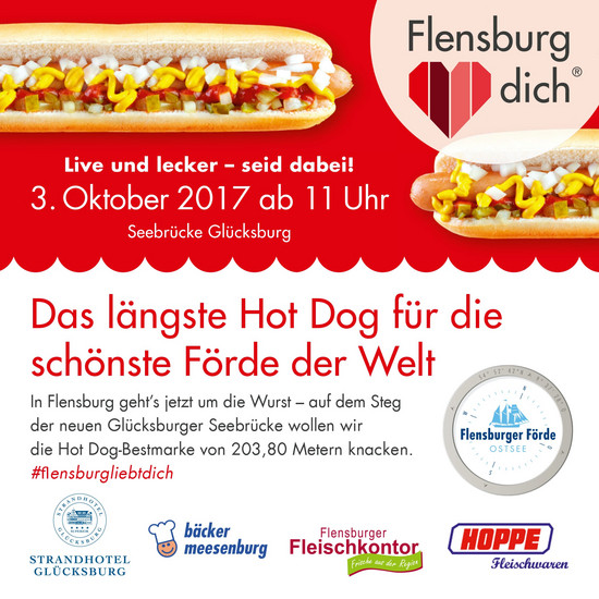Anzeige für die Aktion "Längstes Hot-Dog für die schönste Förde der Welt"