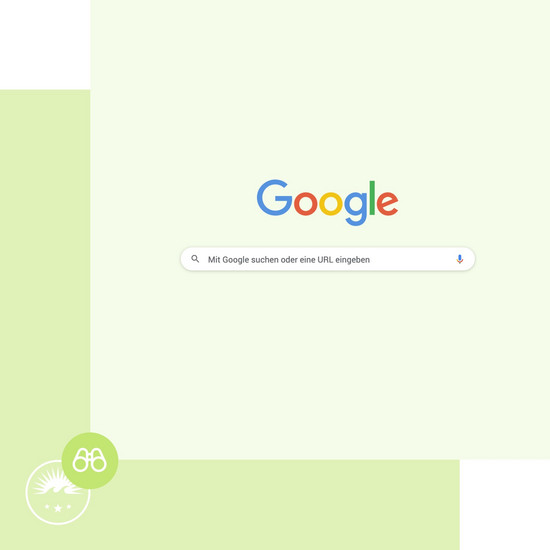 Google Vorderseite mit Suchleiste
