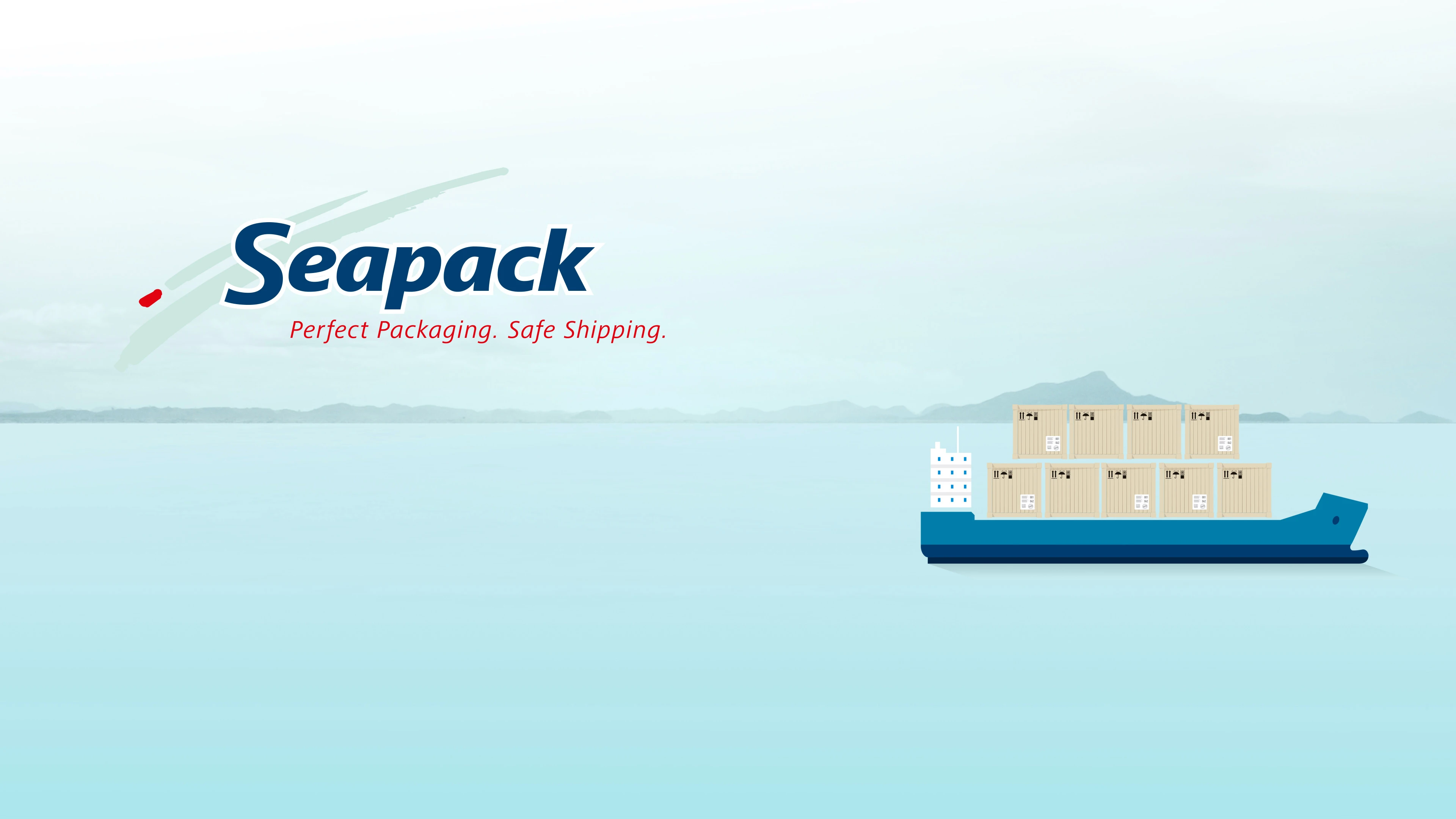 Illustriertes Containerschiff