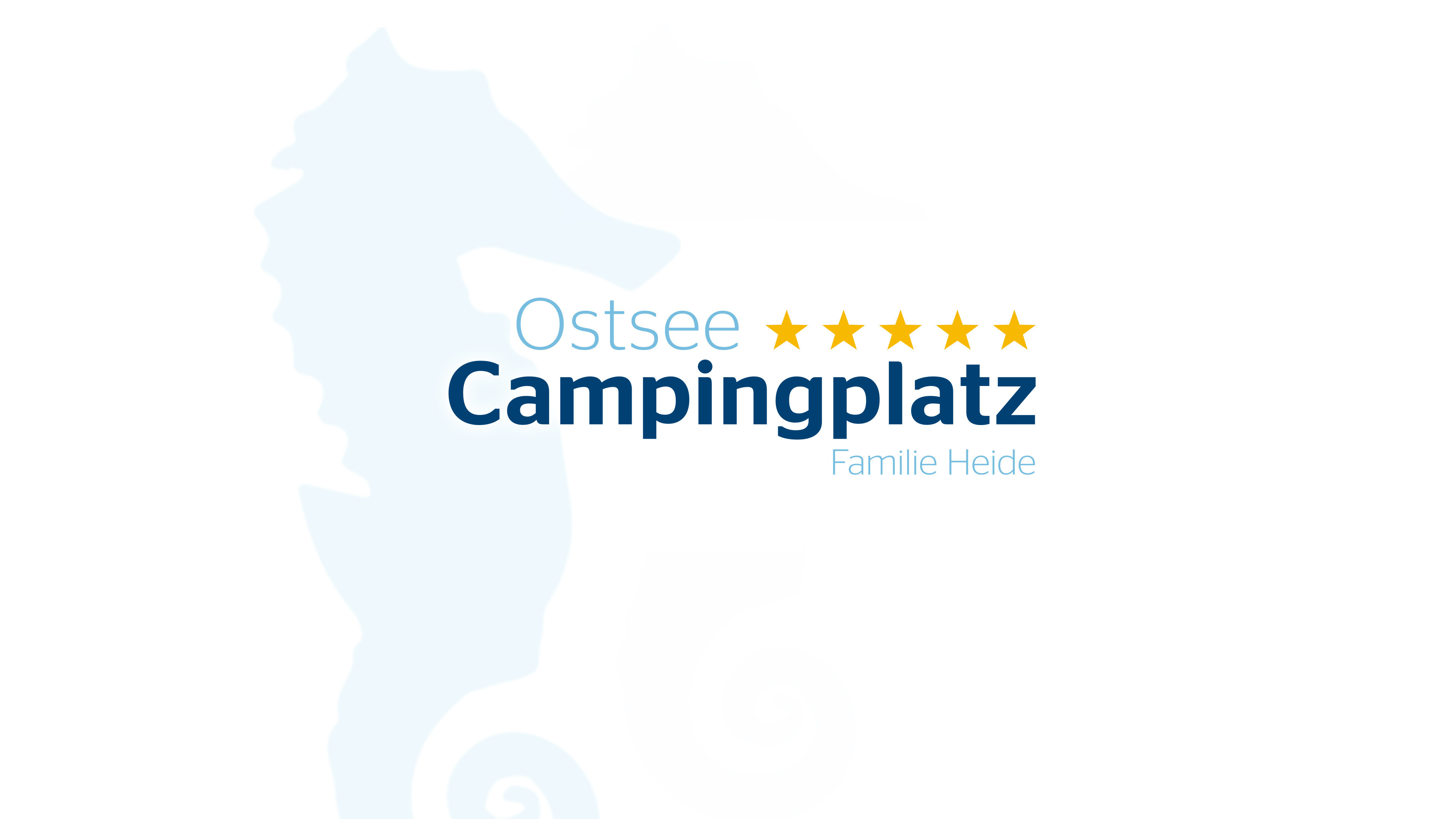 Ostsee Campingplatz Logo mit fünf gelben Sternen