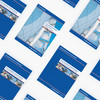 Collage mehrerer blauer Seiten für Beyersdorf