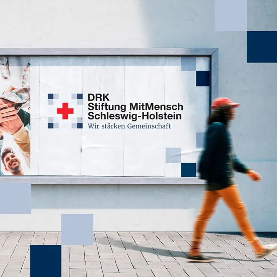 Name und Logo für Ehrenamtsstiftung des DRK SH Neue Werbeanzeige für das DRK Schleswig-Holstein