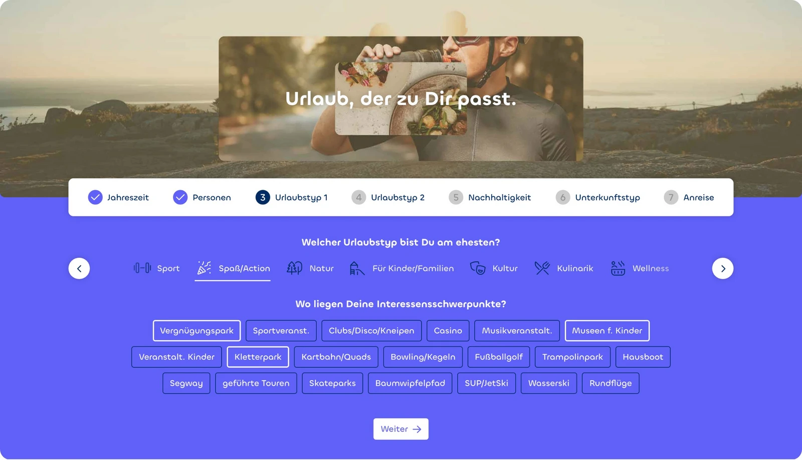 Ansicht der Website