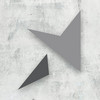 Graues Sneakstar Logo aus einem halben Stern