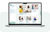 Ein aufgeklappter Laptop zeigt die neue Internetseite des Therapiezentrums Flensburg.