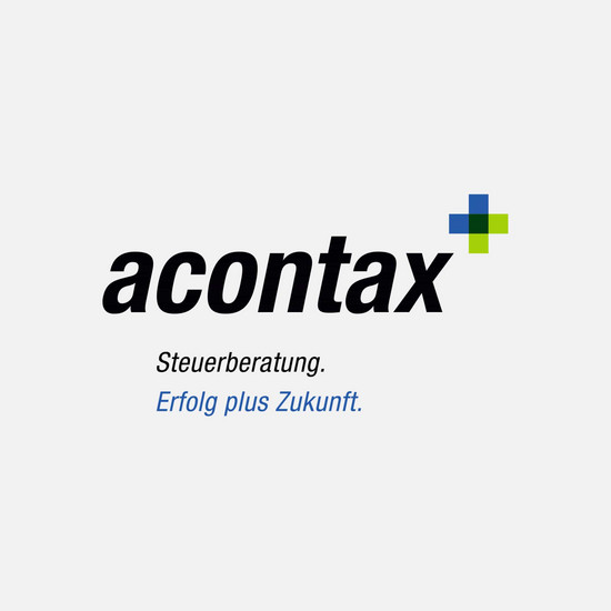 Logo acontax. Steuerberatung. Erfolg plus Zukunft