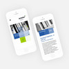 Zwei Smartphones zeigen mobile Website von acontax
