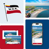 WDR Logo, Nordseeküste, Einblicke in die Website auf Tablet und Smartphone