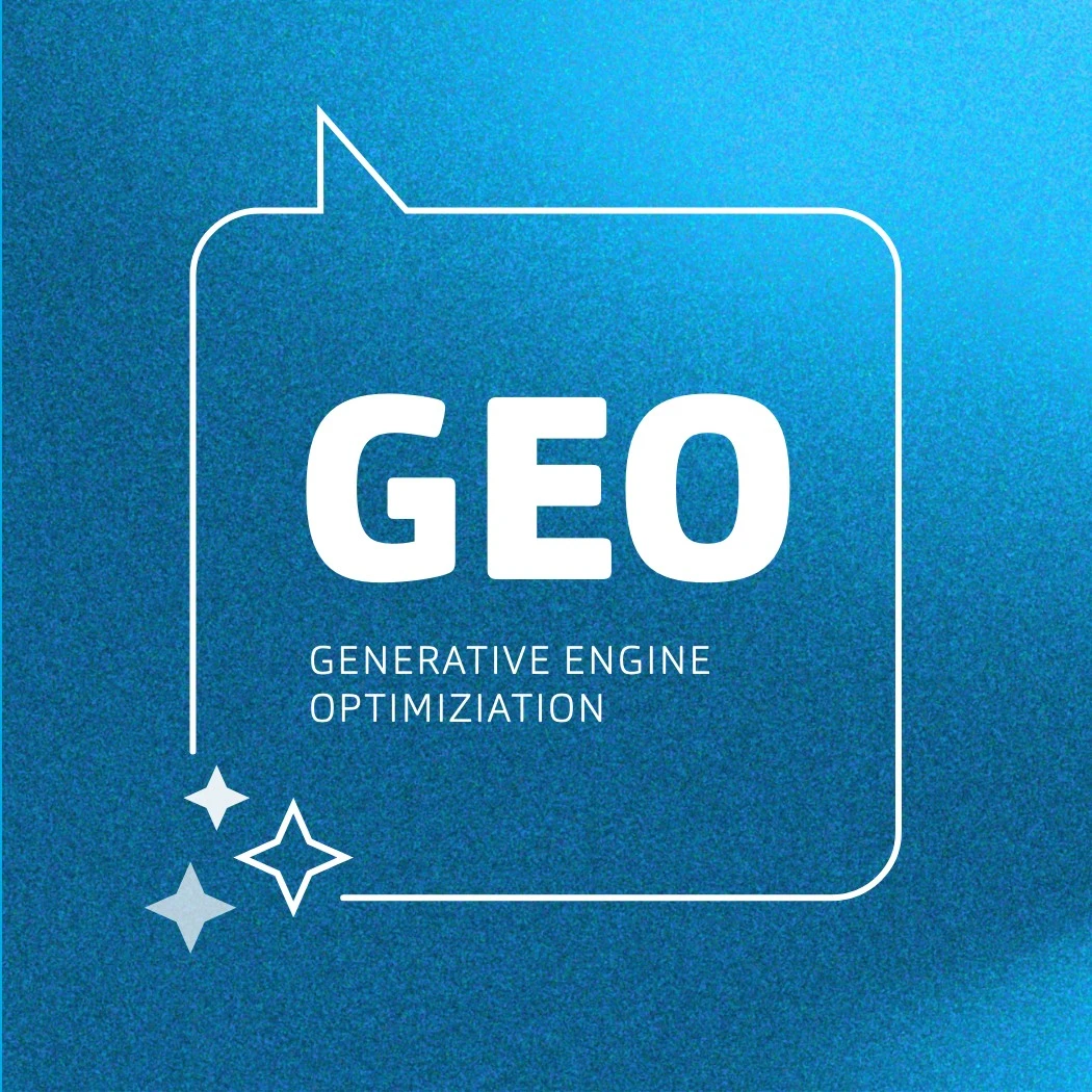 h2_ki-sichtbarkeit_teaser_05.jpg Sprechblase auf blauem Hintergrund mit dem Stichwort GEO Generative Engine Optimization