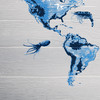 Blaue Landkarte von Afrika 