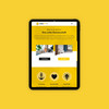 Mindspot Homepage in gelben Farben