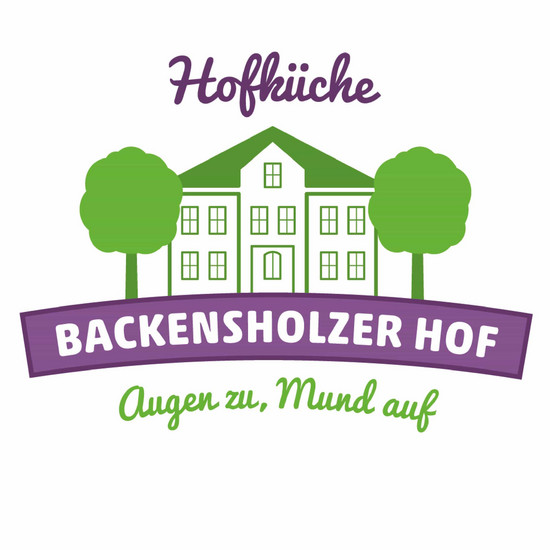 Logo Hofküche des Backensholzer Hofs im Lavender- und Purple-Ton