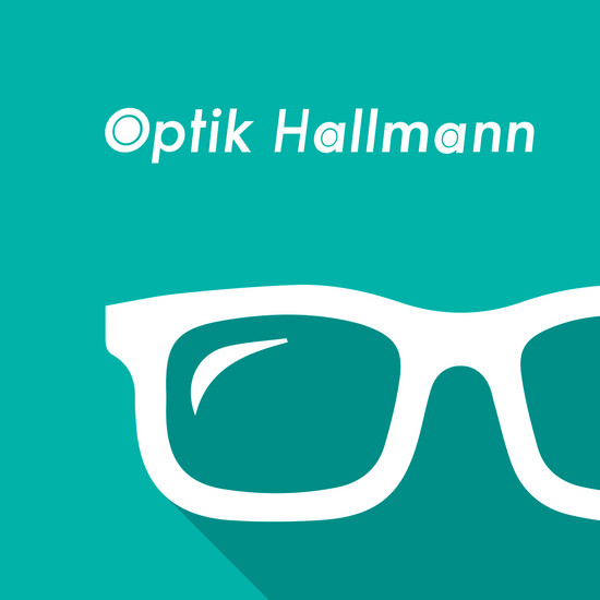 Optik Hallmann Logo mit großer Brille