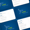 Collage von cmc-Visitenkarte mit blauer Rückseite