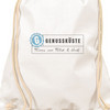 Weißer Rucksack mit dem Logo von Genussküste
