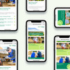 Collage mehrerer Smartphones zeigt Website von Bioenergie Gettorf